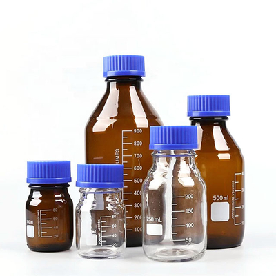 Tappo a vite blu bottiglia di laboratorio